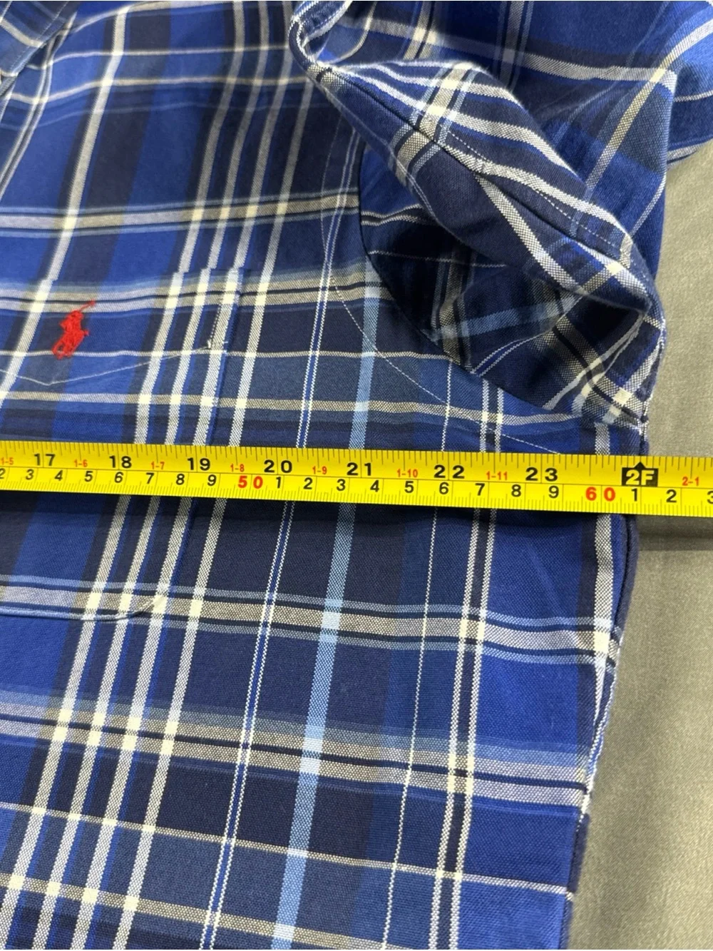 Polo by Ralph Lauren Blue and White Plaid Men's Shirt